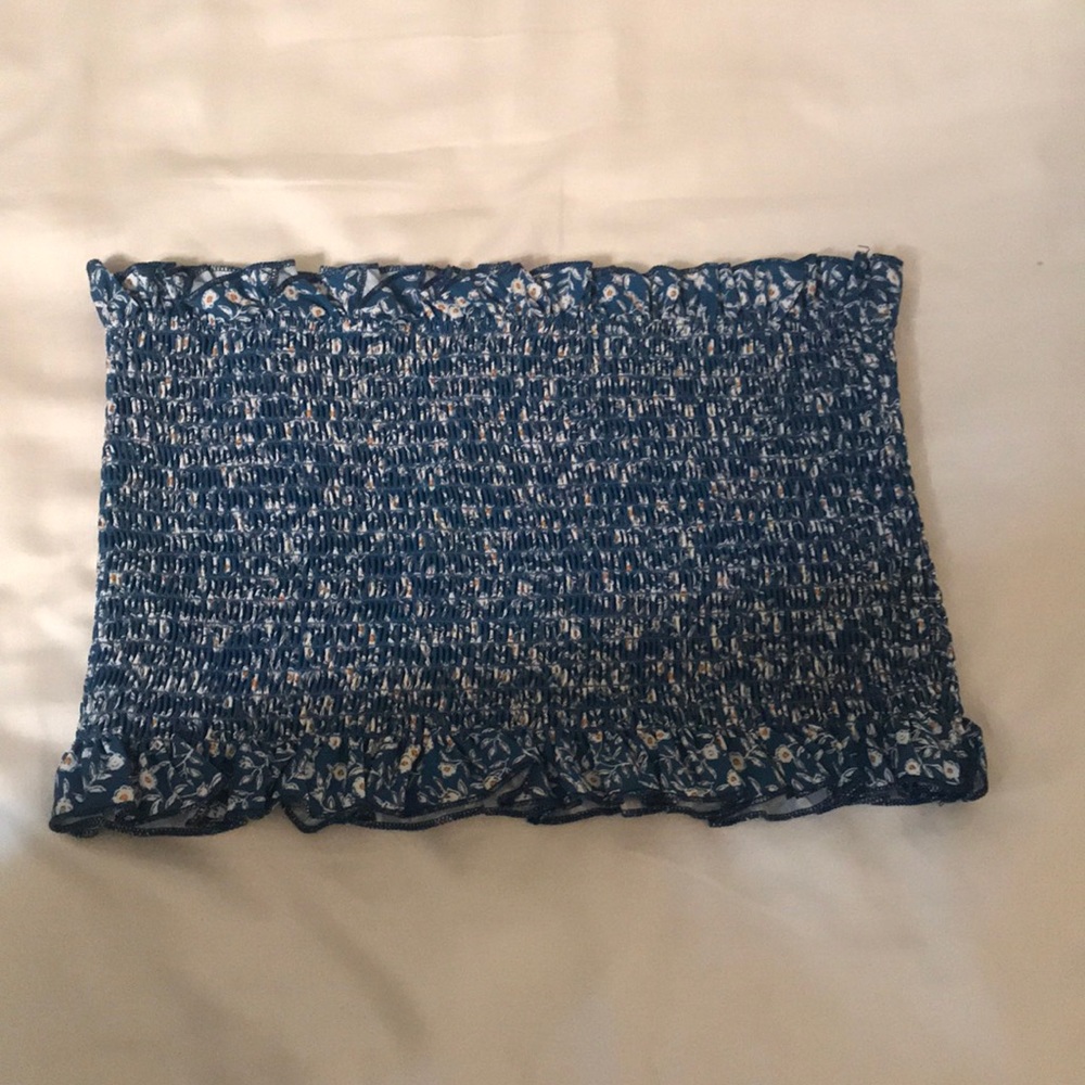 Floral print tube top NWOT